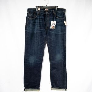 NWT Levi's Dark Blue Selvedge Denim 501 Jeans Size 40x34